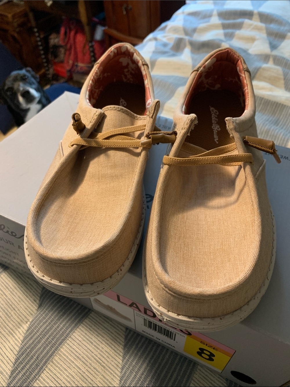 Eddie Bauer Tan Ladies Loafer Slip-On Shoes